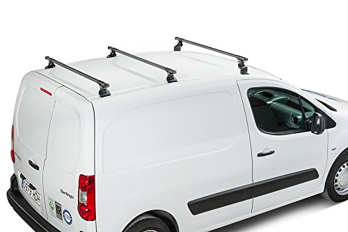 Cruz Fiat Doblo Cargo (II – Caja) (2010-to Fecha) Heavy Duty Barras de Techo 30 x 20 de Acero en diámetro de Mango de 3 Sistema de Barras