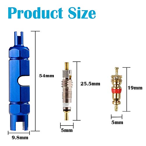 CTRICALVER Kit de Herramientas para Quitar el NúCleo VáLvula Herramienta Ajuste de NúCleo de la VáLvula de Bicicleta y NúCleos de VáLvula para la AplicacióN NeumáTicos de Bicicletas(13pcs)