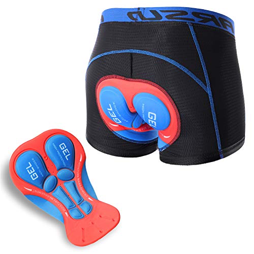 Culotte Ciclismo,Pantalones Cortos De Cicli Ropa interior de ciclismo Gel acolchado Hombres Pantalones cortos de ciclismo para mujeres Medias cuesta abajo Respirable Ropa de bicicleta de secado rápido