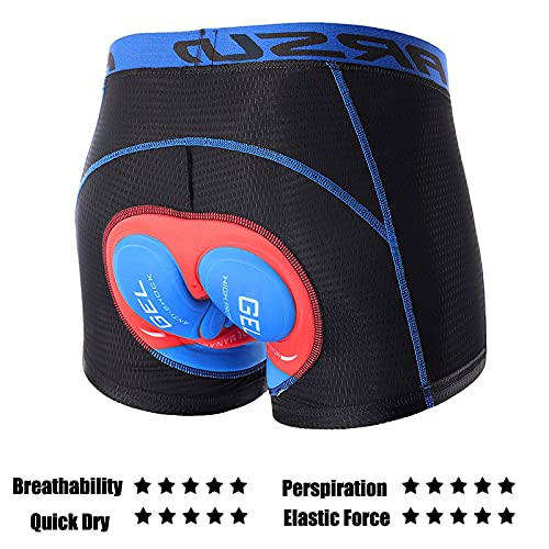 Culotte Ciclismo,Pantalones Cortos De Cicli Ropa interior de ciclismo Gel acolchado Hombres Pantalones cortos de ciclismo para mujeres Medias cuesta abajo Respirable Ropa de bicicleta de secado rápido