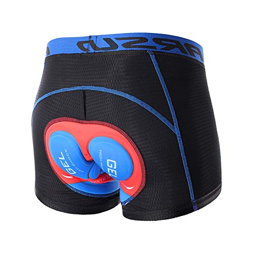 Culotte Ciclismo,Pantalones Cortos De Cicli Ropa interior de ciclismo Gel acolchado Hombres Pantalones cortos de ciclismo para mujeres Medias cuesta abajo Respirable Ropa de bicicleta de secado rápido