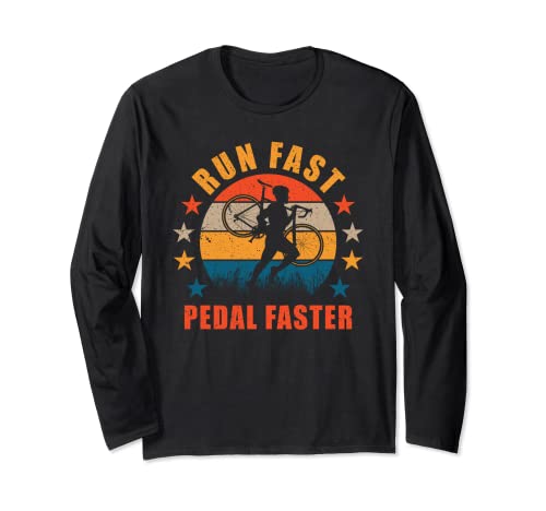 Cyclocross Run Fast Pedal Faster Ciclista de Gravel Bike Manga Larga