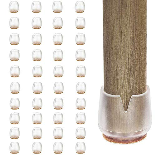 Protector de patas de silla, tapa de silicona para patas de silla, 12  protectores de patas de silla redondas para patas de silla, para patas  redondas de 17-21 mm protege contra arañazos - 17-21 mm