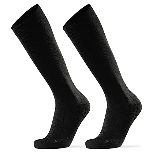 DANISH ENDURANCE Calcetines de Compresión 2 pares (Negro sólido, EU 35-38)