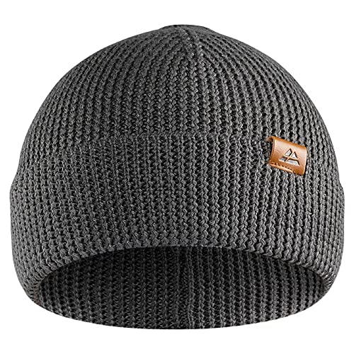 DANISH ENDURANCE Gorro Beanie de Lana Merina para Hombre y Mujer, Suave y Elástico, con Materiales Reciclados (Gris)