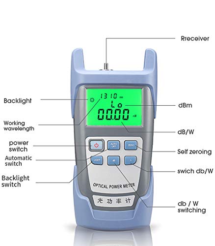 DAXGD FTTH Medidor de potencia de fibra óptica Probador de cable óptico de fibra 70dBm ~ + 10dBm Longitud de onda de trabajo 850-1625nm