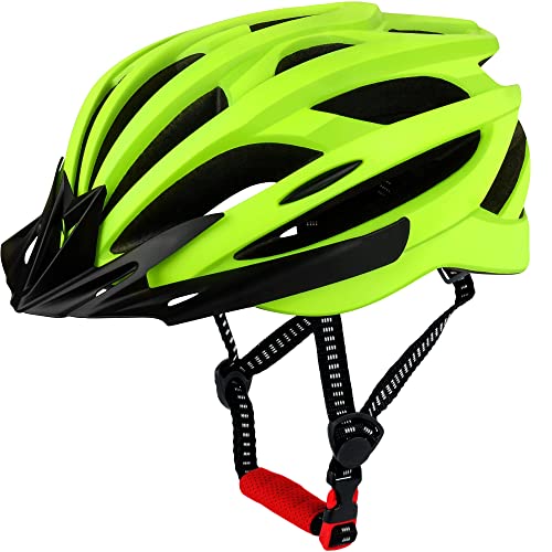 DesignSter Casco Bicicleta-Certificación CE y UKCA Unisex Adulto Unisexo Ajustable con Visera y Forro Desmontable Especializado para Ciclismo de Montaña Motocicleta（Amarillo）