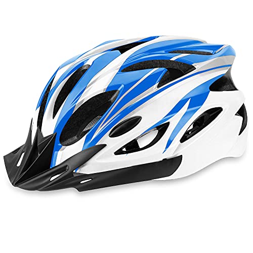 DesignSter Casco Bicicleta Unisex Adulto Unisexo Ajustable 57-63 cm con Visera y Forro Desmontable Especializado para Ciclismo de Montaña Motocicleta