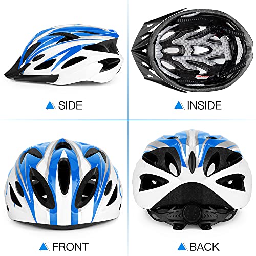 DesignSter Casco Bicicleta Unisex Adulto Unisexo Ajustable 57-63 cm con Visera y Forro Desmontable Especializado para Ciclismo de Montaña Motocicleta