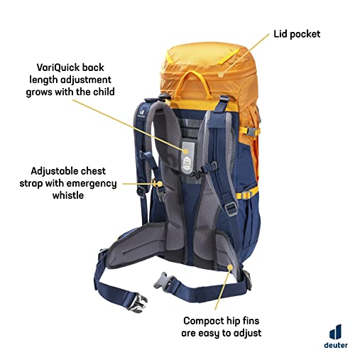 Deuter Fox 30 Mochila de Trekking para niños, Unisex Kids, Mango-Midnight, 30 L