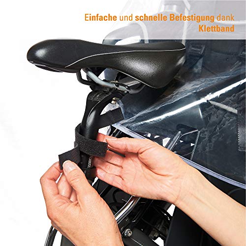 Diago Britax Römer, Thule, Hamax - Funda universal para asiento de bicicleta infantil (fácil fijación, protección contra la suciedad y la lluvia, fácil almacenamiento, sin sustancias nocivas)