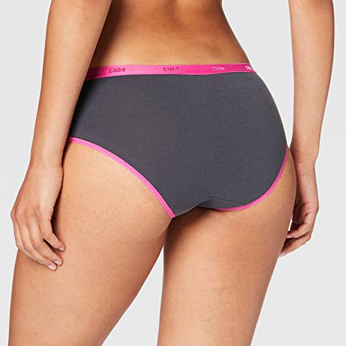 Dim Boxer Les Pockets X3 Ropa Interior, Meringue Rose/Dark Grey/Nacre, S (Pack de 3) para Mujer