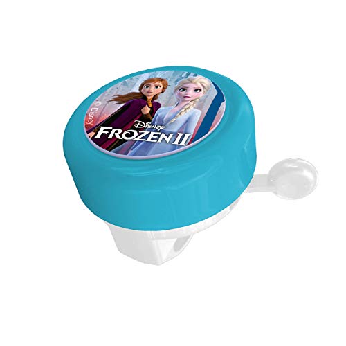 Disney Frozen II - Juego de Cesta/Botella de 380 ml/Timbre metálico - Accesorios para Bicicleta Infantil, Azul, Universal