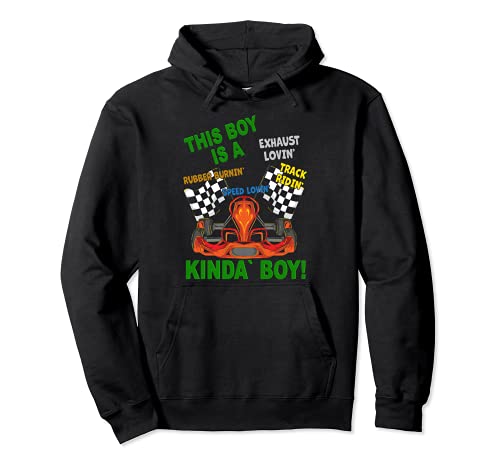 Divertido regalo para el chico de los karts - go-kart Sudadera con Capucha