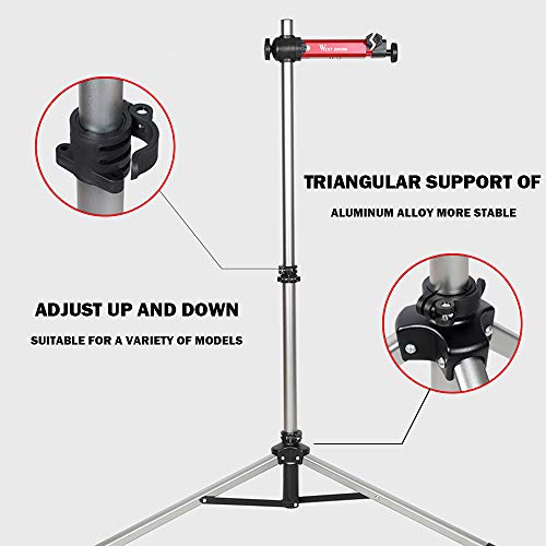 DIYARTS Caballete para Bicicleta, Soporte de Reparación de Bicicletas Aleación de Aluminio MTB Herramientas de Reparación de Mantenimiento de Bicicletas de Carretera Soporte de Plegable Ajustable