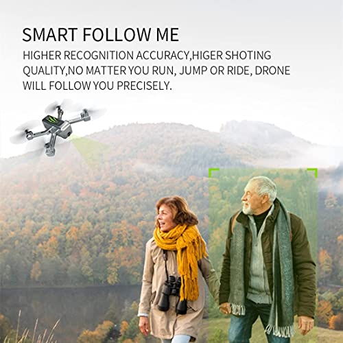 Dron GPS 5G con cámara 4K HD, cuadricóptero portátil plegable con retorno automático a casa, ruta de vuelo personalizada, sígueme, rango de control largo, drones para adultos, niños y principiantes