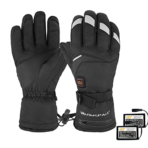 dxjsf Guantes Hombres Pantalla táctil Mégulo de Calor Térmico Guantes de Calefacción Batería Calefacción eléctrica Bici Ski Bike Motocicleta Guantes cálidos Guantes cálidos de Invierno