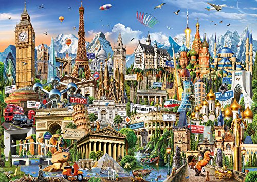 Educa - Símbolos de Europa Puzzle, 2000 Piezas, Multicolor (17697)