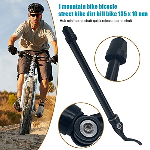 Eje de Horquilla,Eje pasante de la Bicicleta Mtb Lanzamiento rápido Rueda trasera Pincho for entrenador Bicicleta Bicicleta Montaña Bicicleta Atrás Rueda de retroceso 135x10mm HUB EJE for LA CAMINO MT