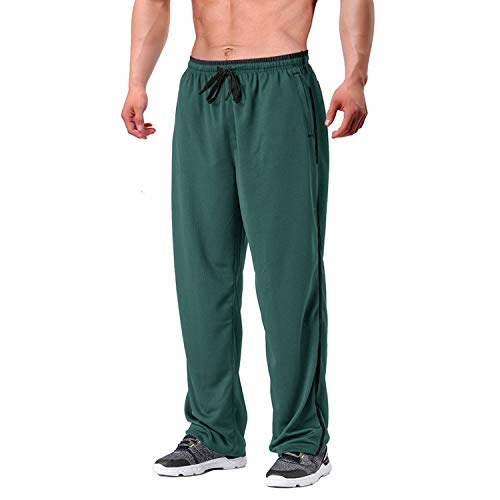 EKLENTSON - Pantalones de Chándal para Hombre Deportivos Pantalones de Holgados con Cremallera Bolsillos