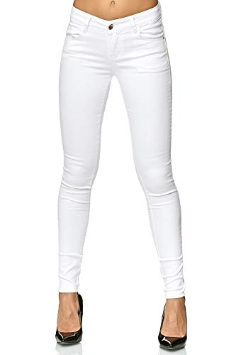 elara Pantalones Vaqueros Mujer Push Up Skinny Chunkyrayan Blanco Y5110 White 34 (XS)