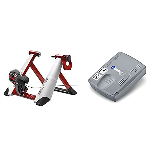 Elite 432610 Sensor Misuro B+, Ant+ Elite Novo Force - Rodillo magnético de ciclismo (sistema de fijación rápida, máxima estabilidad), 8 niveles de resistencia