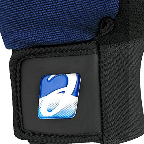 Elite Cycling Project - Guantes para Ciclismo Impermeables y Cortavientos (Agarre en Las Palmas de Silicona), Color Negro Azul Azul Talla:Mediano