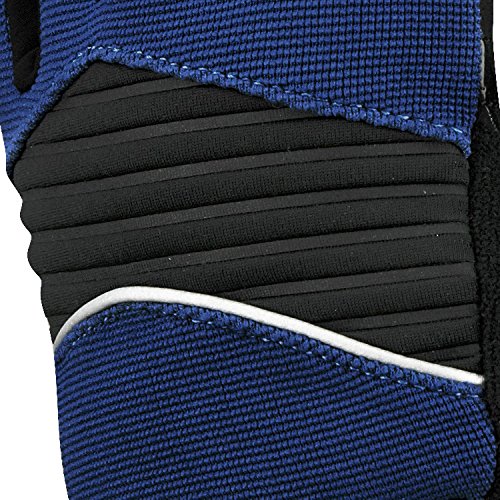 Elite Cycling Project - Guantes para Ciclismo Impermeables y Cortavientos (Agarre en Las Palmas de Silicona), Color Negro Azul Azul Talla:Mediano