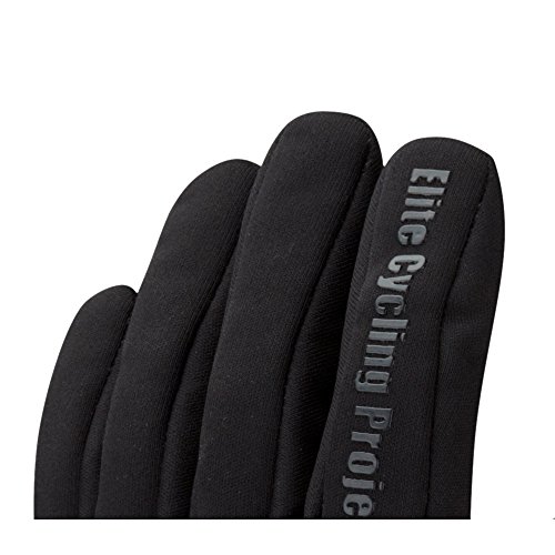 Elite Cycling Project Malmo Guantes de Ciclismo de Invierno Impermeables, Hombre, Negro, Small