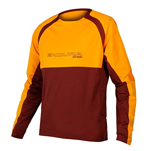 ENDURA MT500 Burner L/S Jersey II T-Shirt à Manga Larga Color Mandarino TG. S