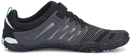 Escarpines para Mujer Hombre Zapatillas de Deporte Antideslizante Five Fingers Minimalistas Zapatillas Barefoot Trail Running Negro 42