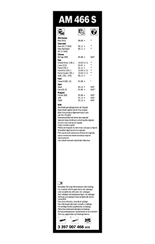 Escobilla limpiaparabrisas Bosch Aerotwin AM466S, Longitud: 650mm/380mm – 1 juego para el parabrisas (frontal)