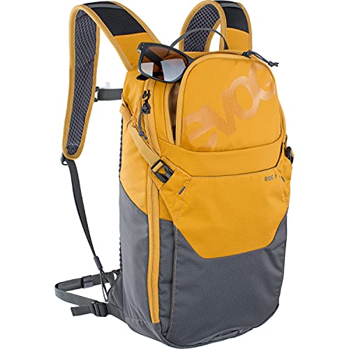 Evoc Ride 8 - Mochila de Bicicleta de montaña sin protección para Adulto, Unisex, 8 Naranja/Gris