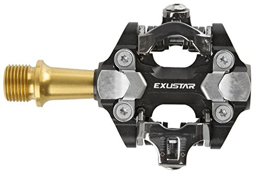 Exustar EPM222TI Pedales de MTB, Unisex Adulto, Negro, 256 gr