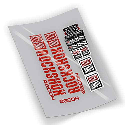FA209 Pegatinas Horquilla Rock Shox Recon ADESIVO AUTOCOLLANT AUFKLEBER Stickers (Rojo)