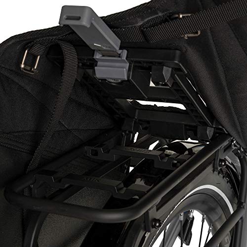 FastRider Hybrid Bolsa Doble para Bicicleta para Portaequipajes, Alforja Bicicleta 26 litros, Bolsa Impermeable, Reflectante, Montaje Sencillo, Poliéster Reciclado - Negro - 26L