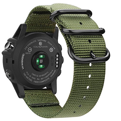 Repuesto de correa tejida de nailon 26 mm para reloj Garmin Fenix 3/3  horas/5x