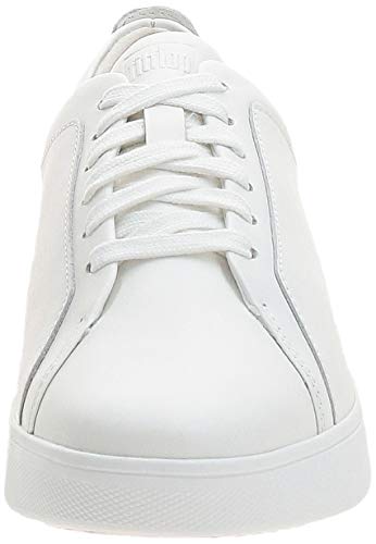 Fitflop Rally Tennis Sneaker-Leather-Updated, Zapatillas sin Cordones Mujer, Urban White, 37 EU