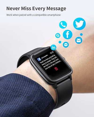 Fitpolo Reloj Inteligente Mujer, Smartwatch Hombre Impermeable IP68 con Pulsómetro, Calorías, Monitor de Sueño, Podómetro Ruta GPS Pulsera Actividad Inteligente Reloj Deportivo para Android iOS