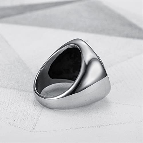 FLQWLL Trinity Rune Amulet Ring Anillo De Orbe Celta De Acero Inoxidable,9