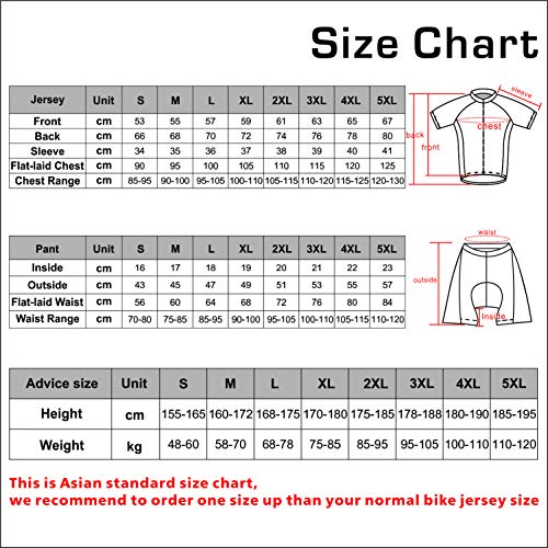 FMMATOQ Maillot de Ciclismo para Hombres, Ropa de Bicicleta Manga Corta y 5D Gel Pad Culotte, Verano Conjunto Equipacion de Deportiva para Bici