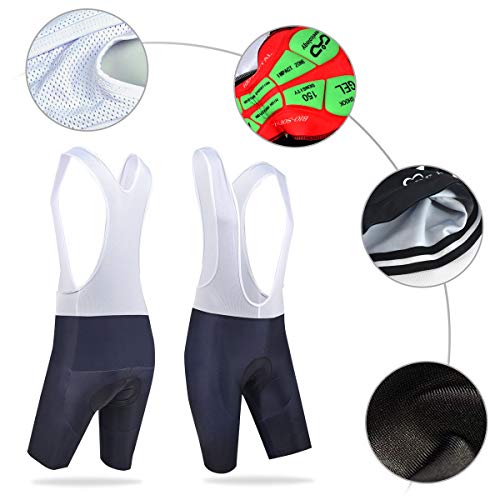 FMMATOQ Maillot de Ciclismo para Hombres, Ropa de Bicicleta Manga Corta y 5D Gel Pad Culotte, Verano Conjunto Equipacion de Deportiva para Bici