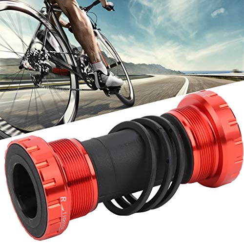 FOLOSAFENAR Eje de pedalier Tipo Rosca de Bicicleta de montaña de aleación de Aluminio Profesional, Accesorio de Bicicleta, para bielas integradas(Red)