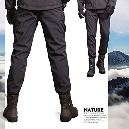 Freiesoldaten Hombre Softshell Fleece Forrado Impermeable Excursionismo Esquiar Calentar Invierno Al Aire Libre Pantalones