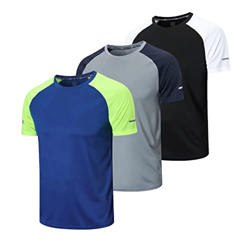 frueo 3 Piezas Camisetas Manga Corta Hombre Camiseta Deporte