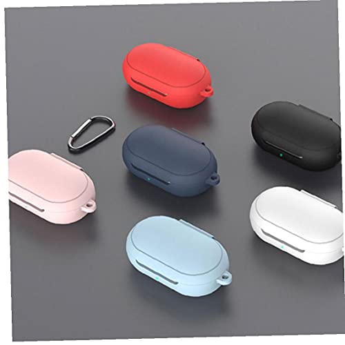 Funda para auriculares Funda de silicona Earbudos de silicona Compatible con Samsung Galaxy Buds Plus Auricular cubierta protectora con llavero Caja de auriculares inalámbricos Negro