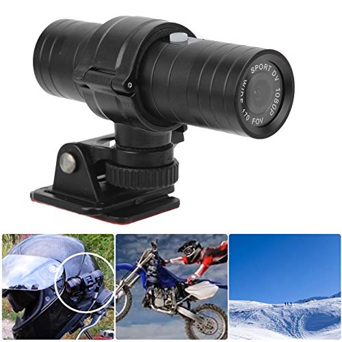 Fydun Cámara de Video DVR de acción de Casco, Full HD 1080P Mini cámara DV Deportiva Bicicleta Moto Casco Acción DVR Video CAM Deportes al Aire Libre