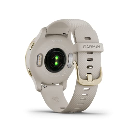 Garmin Venu 2S - Reloj inteligente con GPS, música y deportes, Beige Light Gold