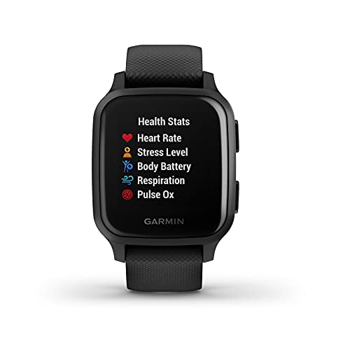 Garmin Venu Sq Music, Reloj Inteligente con GPS, Negro, Edición Estándar