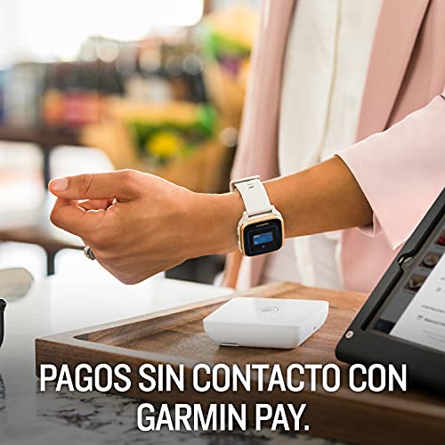 Garmin Venu Sq Music, Reloj Inteligente con GPS, Negro/Rosa Dorado, Amazon Edición Especial